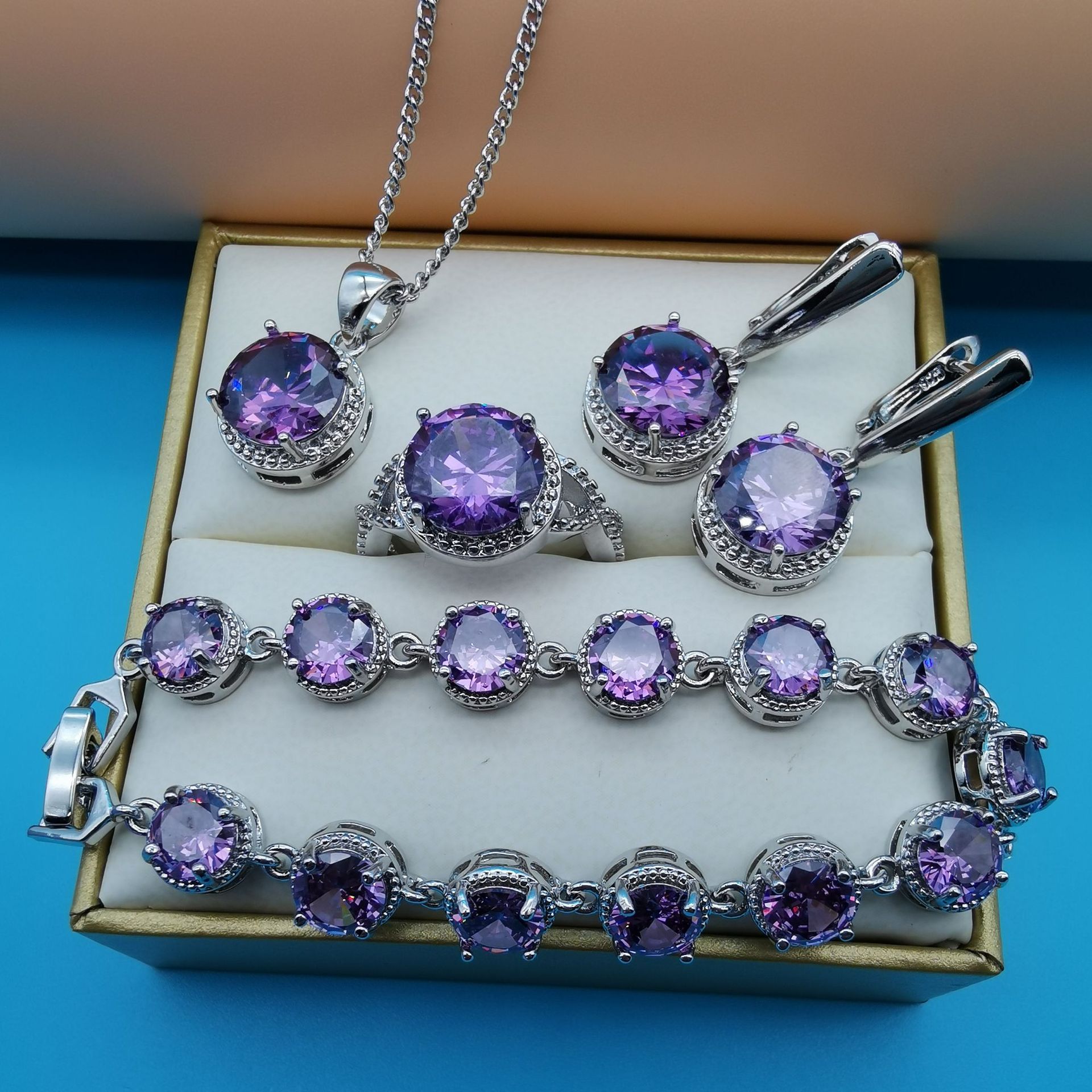 Style Jewelry Round Diamond 4 PCs Set