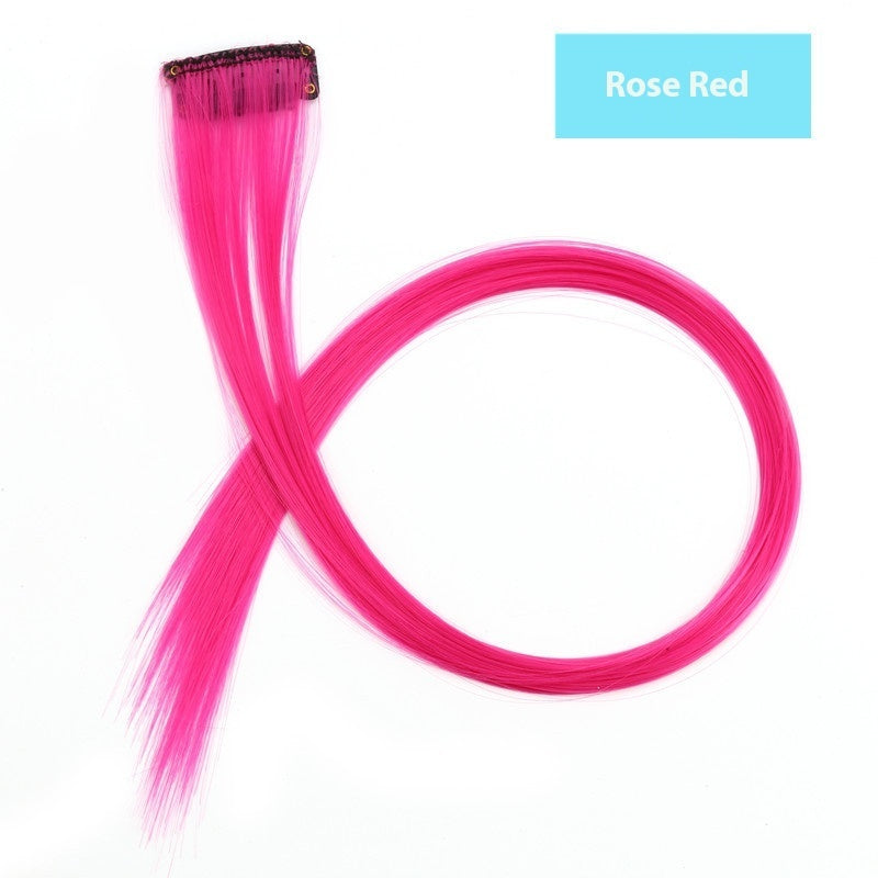 Color Hair Hanging Ear Dyed Wig Set Hair Extension Color Stripes Hot Color