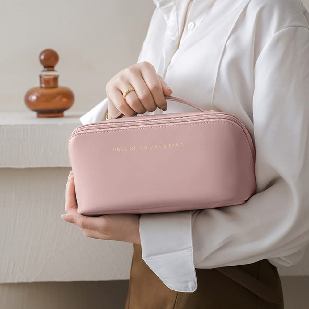 Women’s large-capacity multifunctional travel cosmetic bag, makeup organizer.