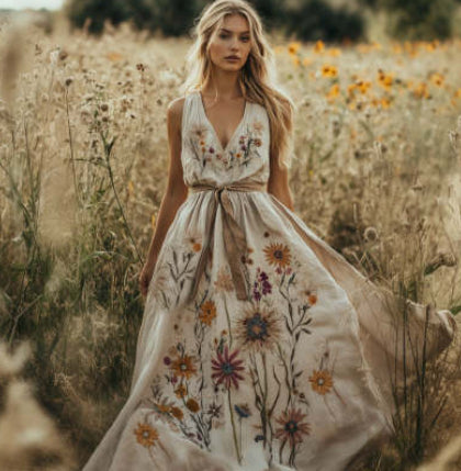 Print Holiday Dress