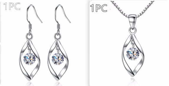 Zircon Reduction Silver Earrings