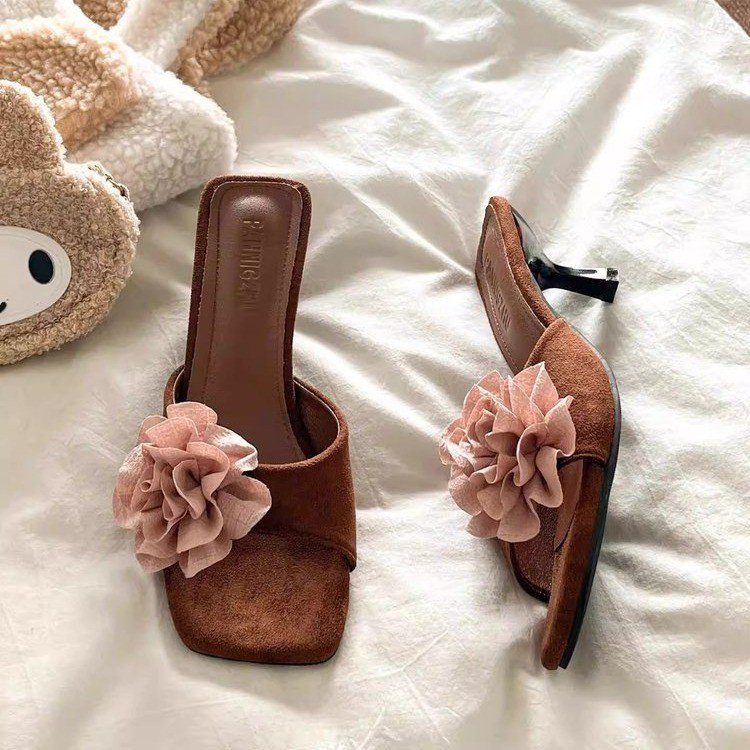 Vintage Floral One-Strap Sandal Slippers For Women, New 2026 Summer Style