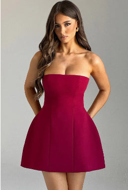 Summer Solid Color Tube Dress