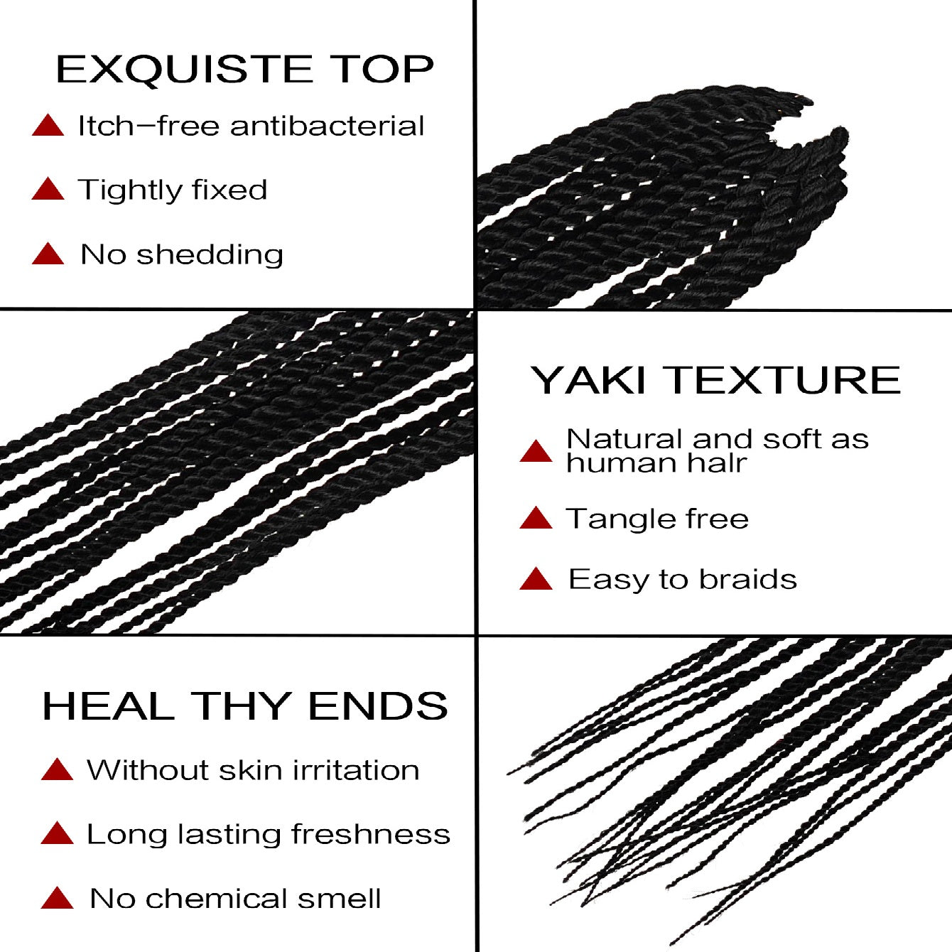 4X EZ Senegalese Crochet Braids | 16" Long Synthetic Hair