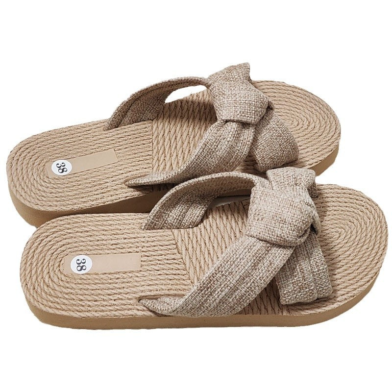 Women's Breathable Bow Round-Toe Sandals