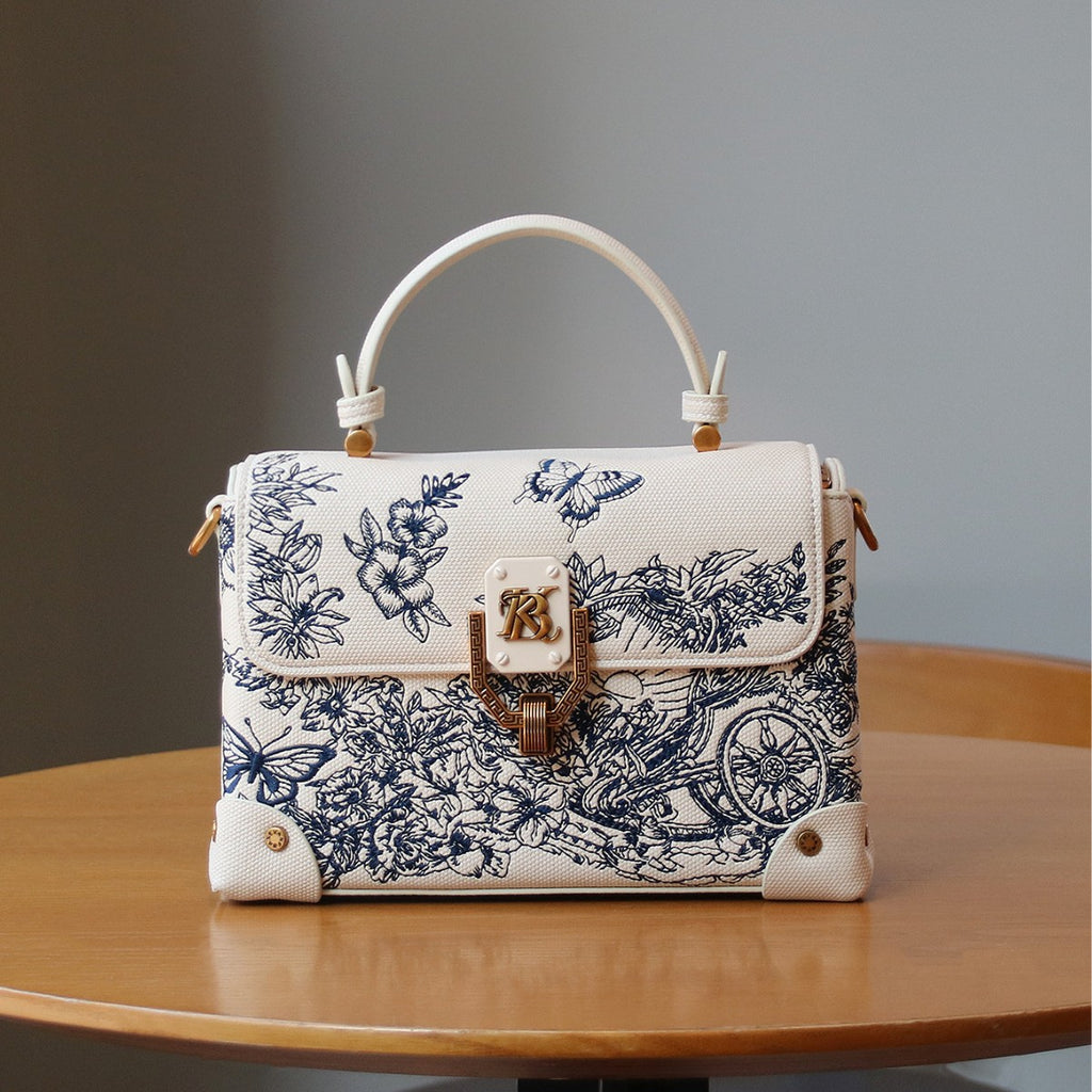Women's Embroidered Luxury Tote Crossbody Bag
