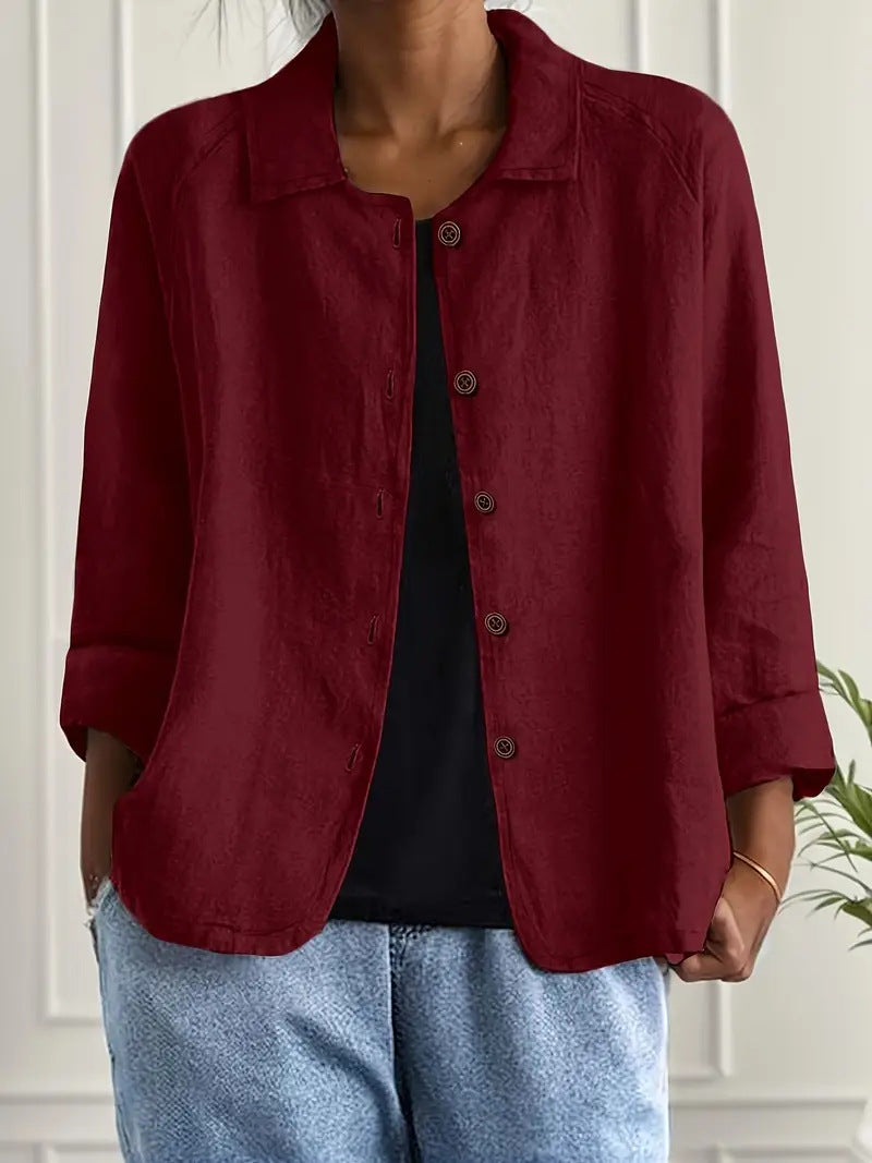 Cotton & Linen Casual Button-Down