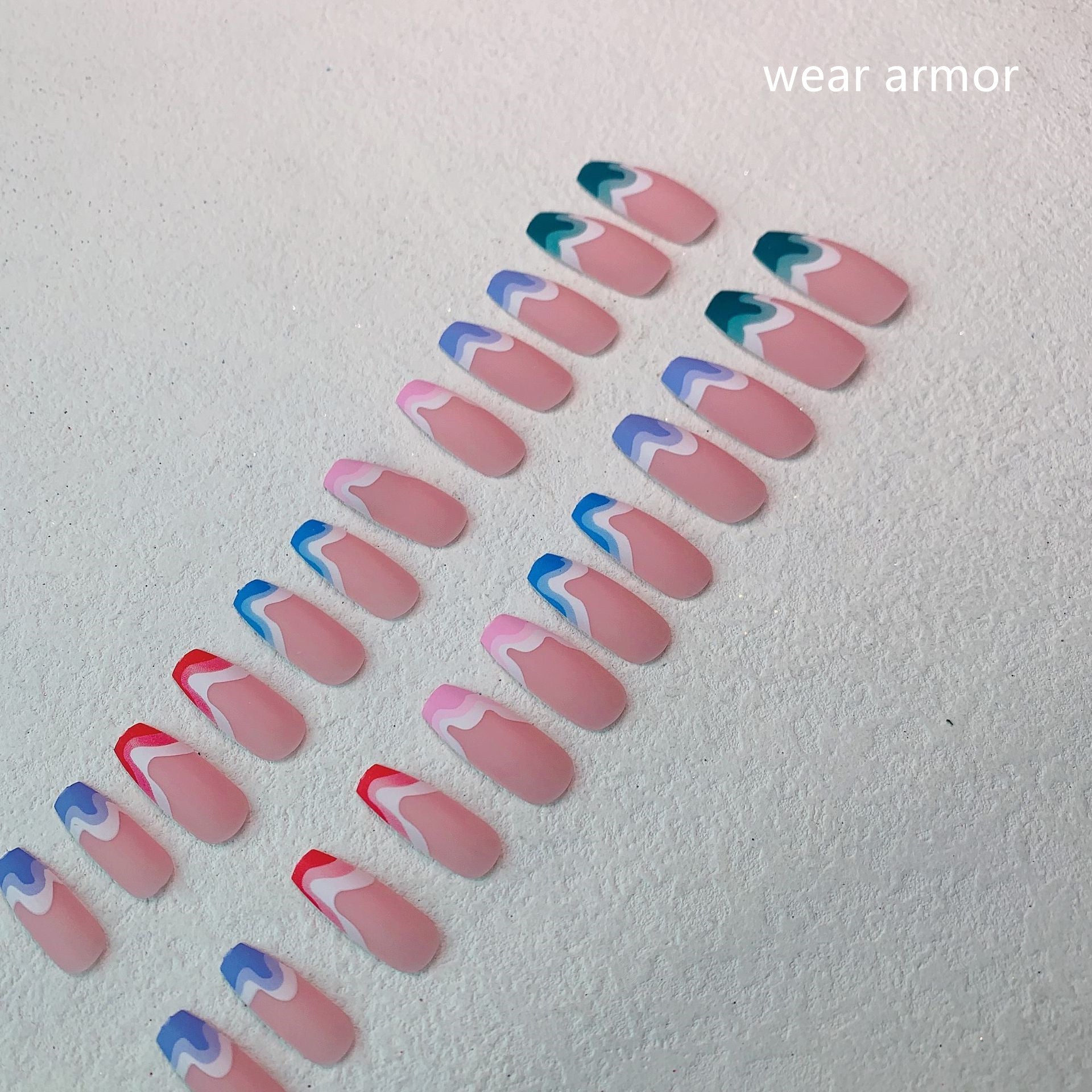 Extra Long Wave Fake Nails
