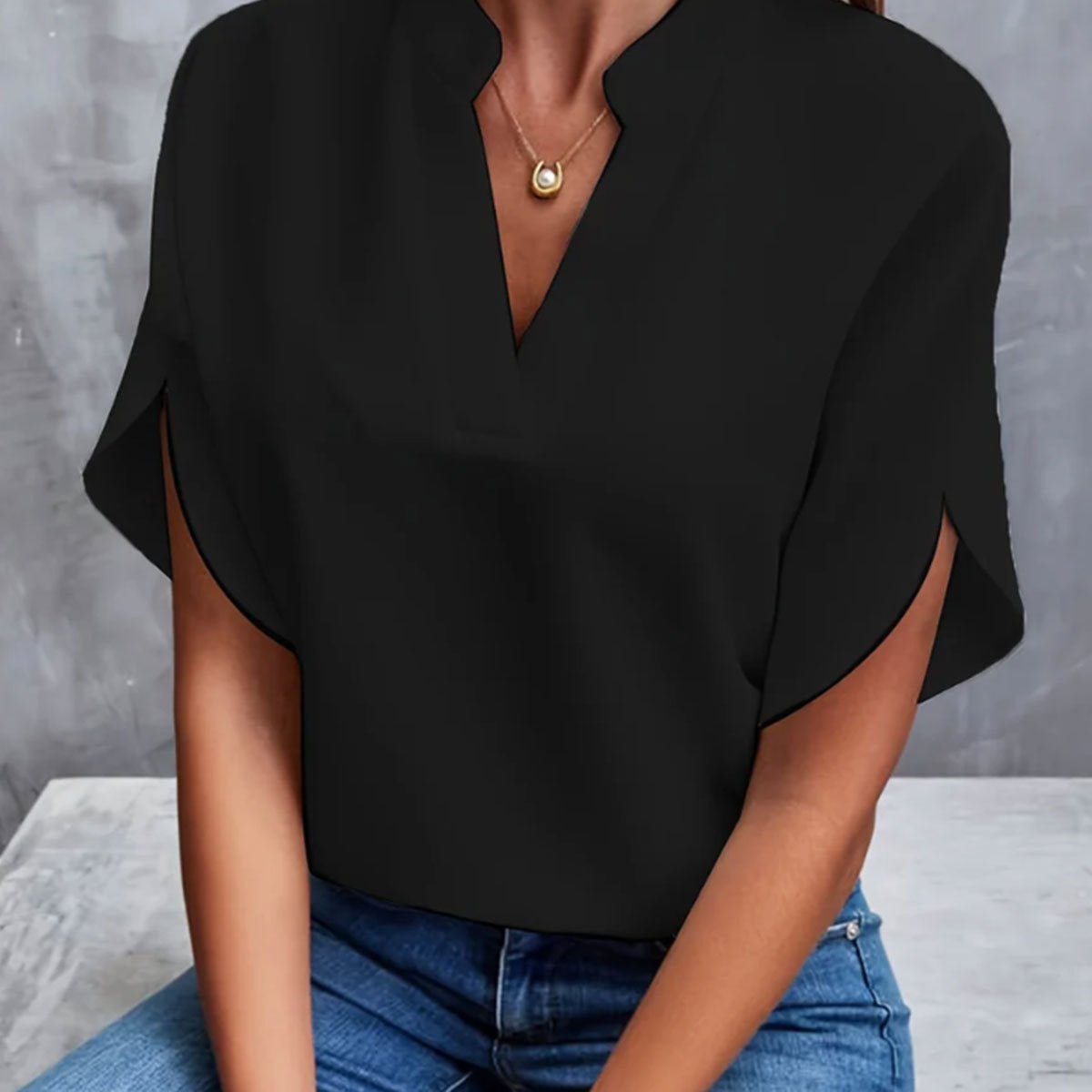 V-Neck Chiffon Summer Shirt