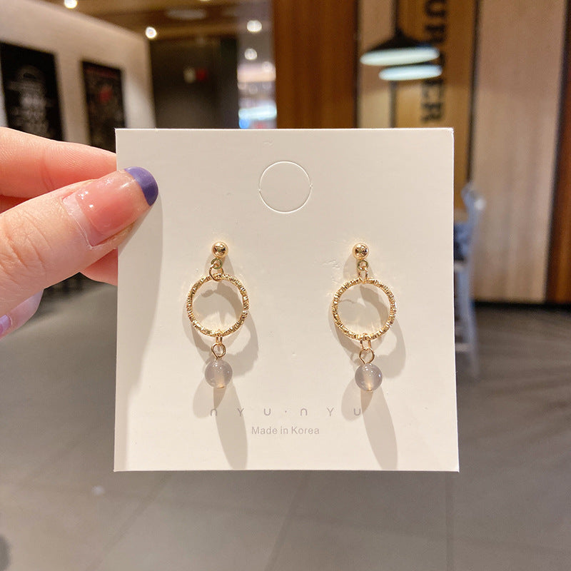 Ins Simple And Small Women's Fashion Sense Temperament Pearl Earrings