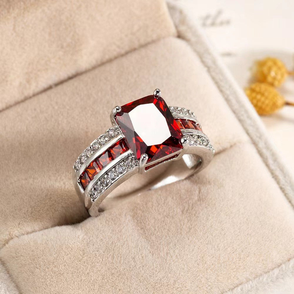 Retro Simple Blue Fashion Ring For Women