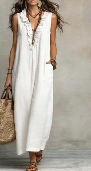 Elegant A-Line Dress with Pockets