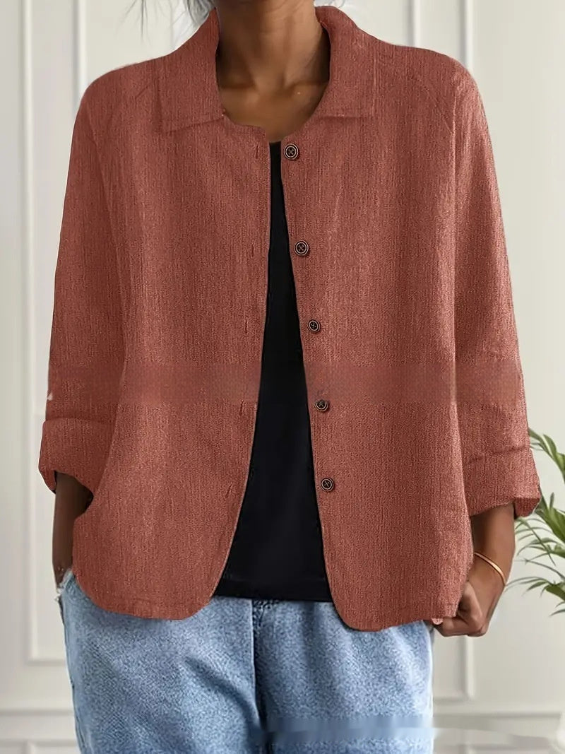 Cotton & Linen Casual Button-Down