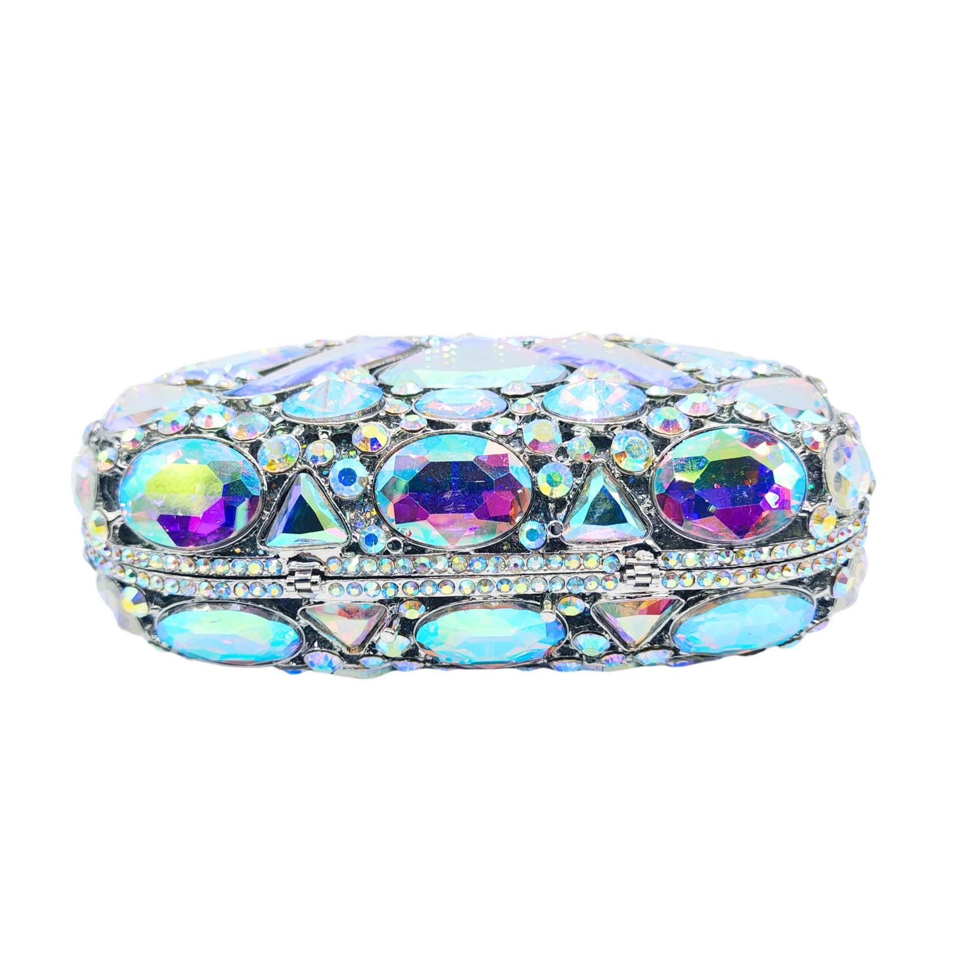 Diamond-Encrusted Evening Bag Glass Diamond Womens Clutch