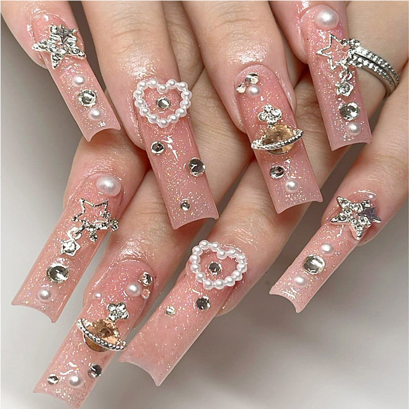 24pcs Planet Star Nails