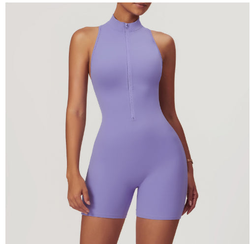Seamless Backless Shorts Bodysuit