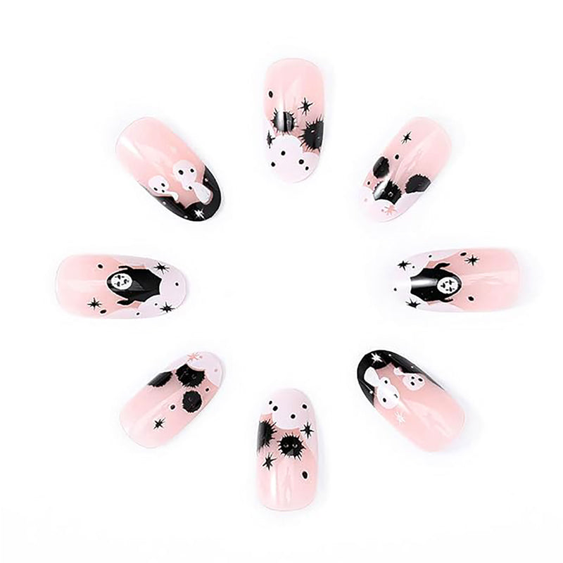 24pcs Faceless Man Nails