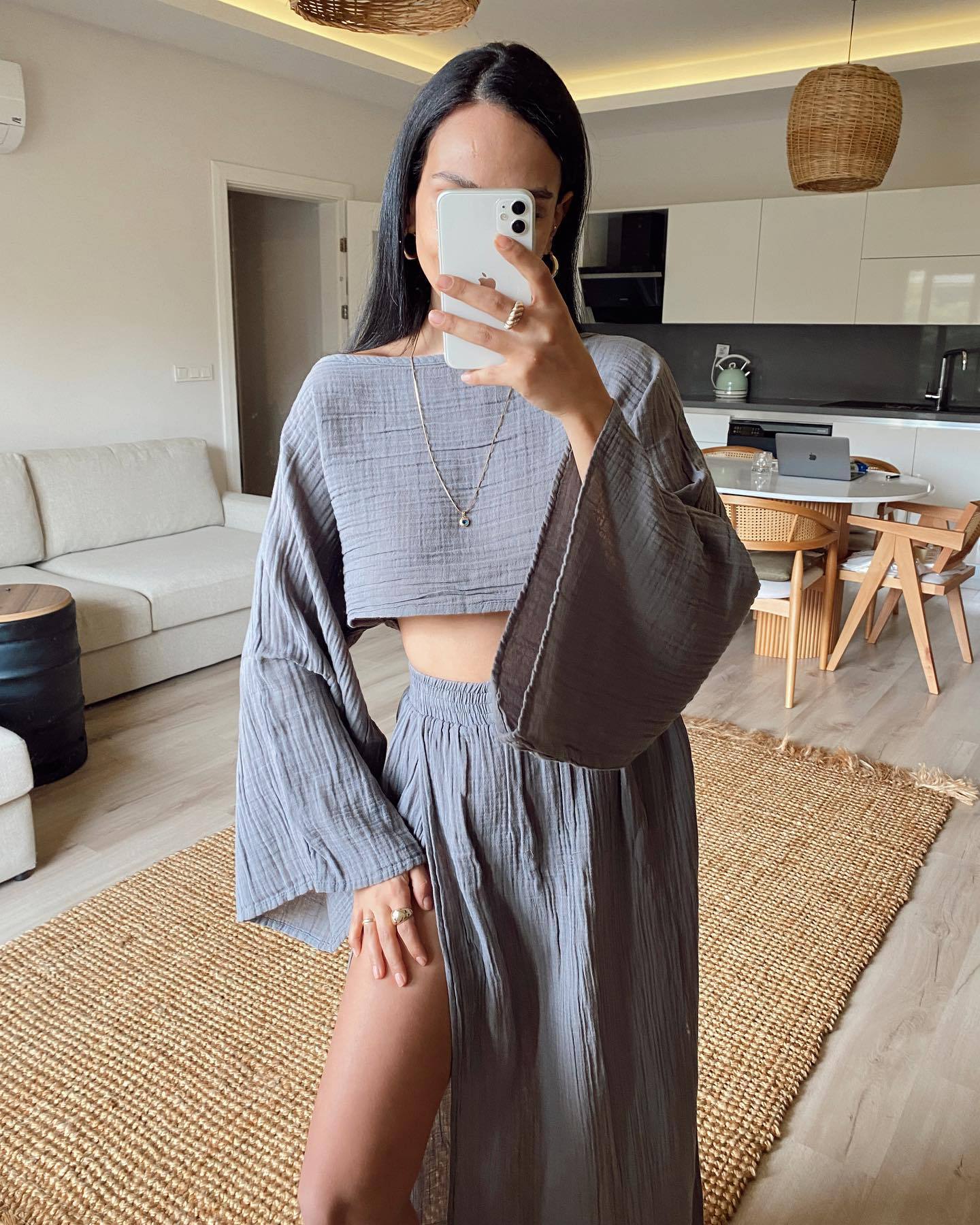 Leisure Vacation Linen Blended Short Cotton And Linen Casual Two-piece Suit