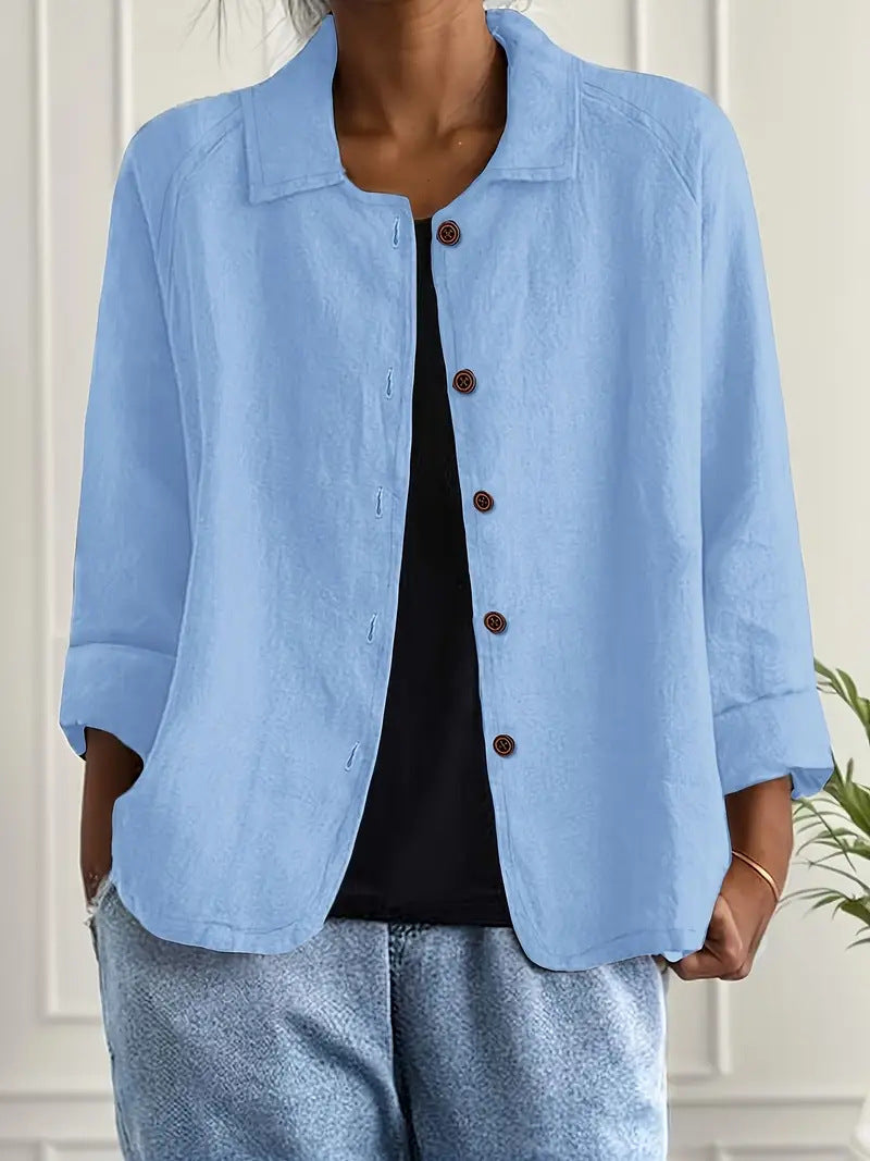 Cotton & Linen Casual Button-Down