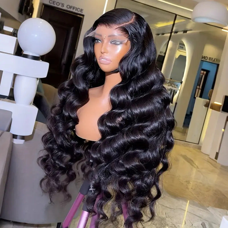 Front Lace Wig Women's Mid-length Large Wave Long Curly Hair