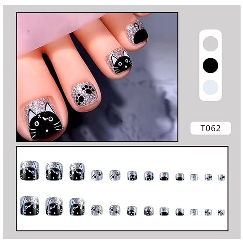 24PCS Press On Nails Fake ToeNails