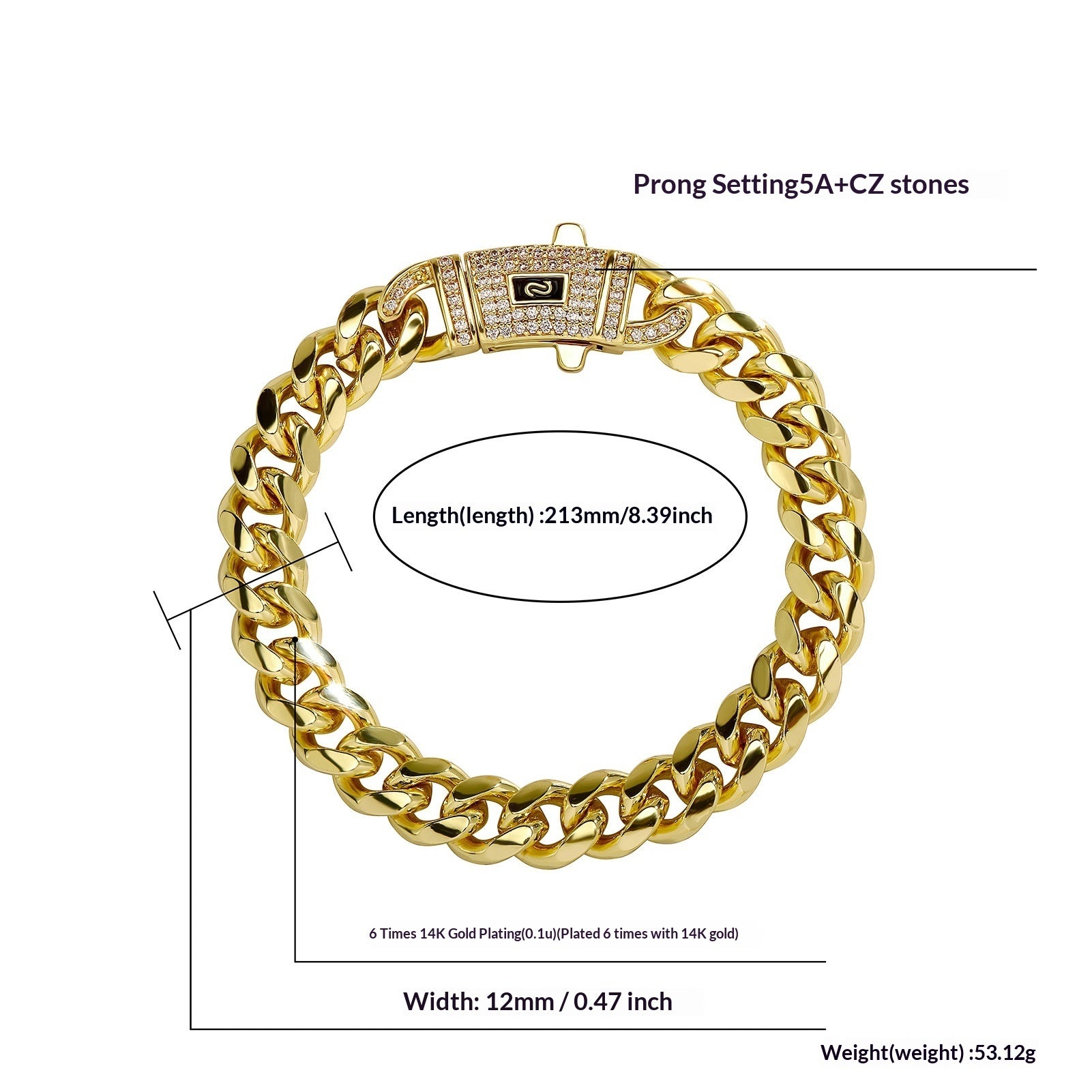 Stainless Steel Cuban Chain, Titanium Steel, Unisex