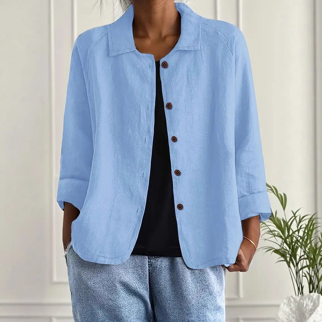 Cotton & Linen Casual Button-Down