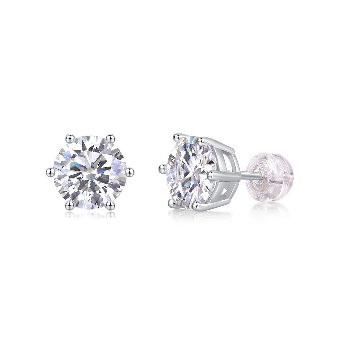 Luxury Diamond Stud Earrings | S925 Sterling Silver