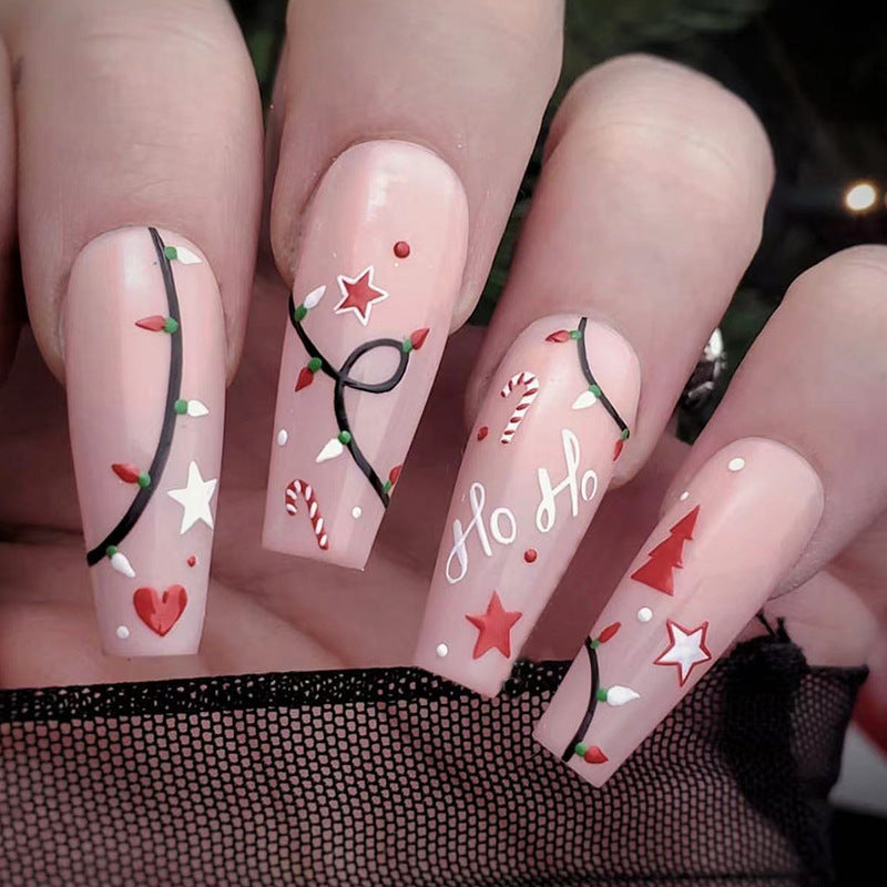 Christmas Ballet Fake Nails