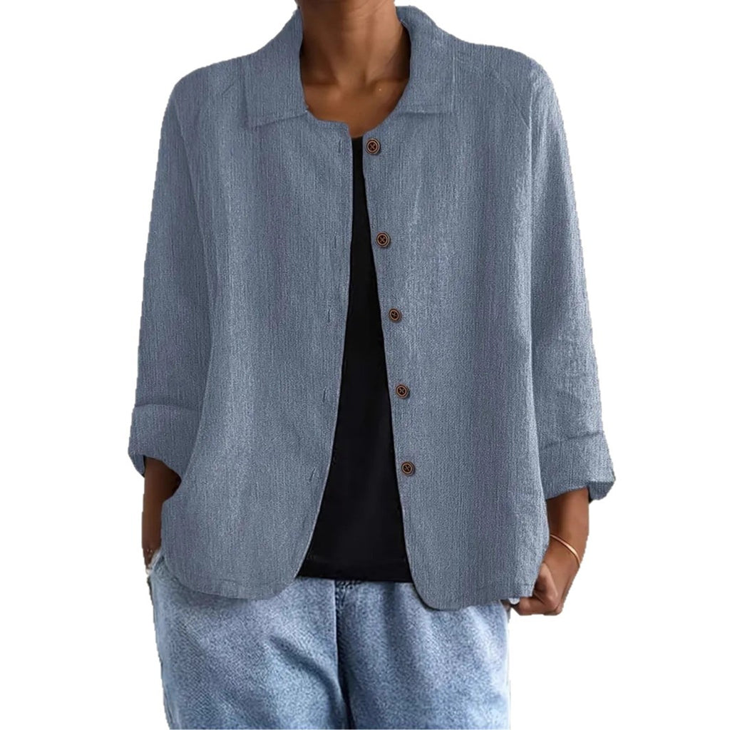 Cotton & Linen Casual Button-Down