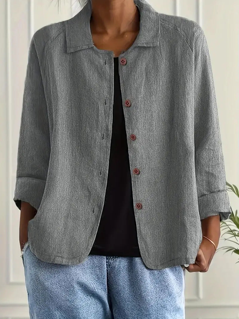 Cotton & Linen Casual Button-Down