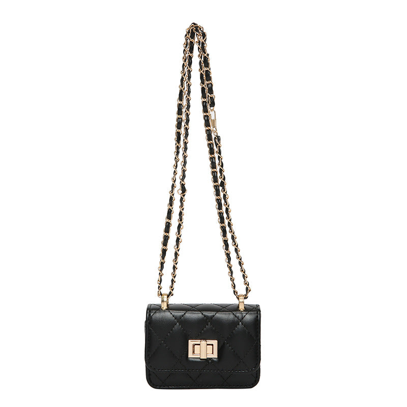 Women's Chain Crossbody Bag with Lock Clasp