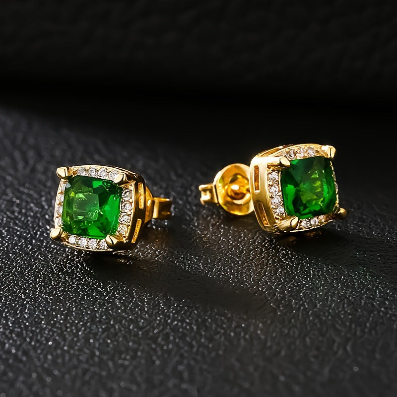 Copper Plated Earrings With Real Gold