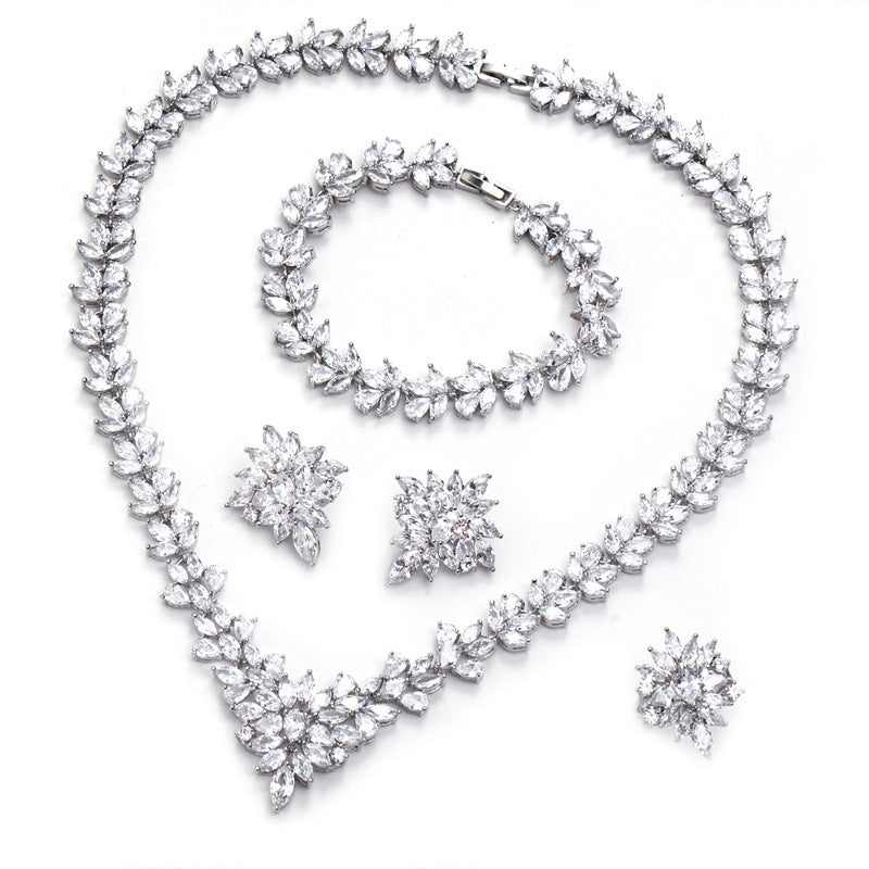 Is Handcrafted With Copper And Set With Zircon Stones.