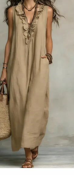 Elegant A-Line Dress with Pockets