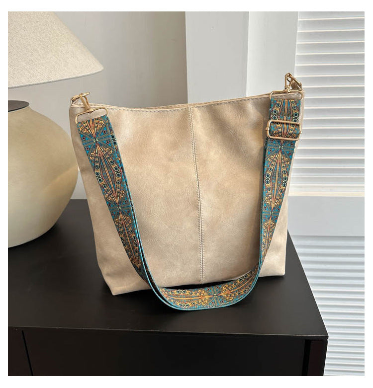 Ethnic Style Large Bucket Bag