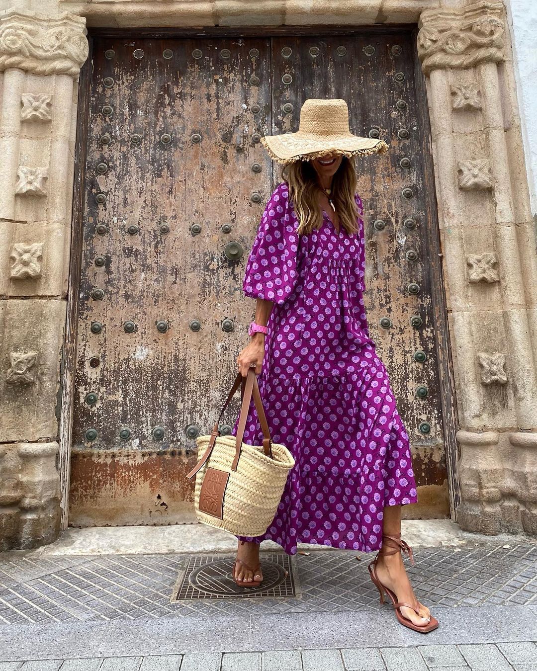Vintage Bohemian V-Neck Maxi