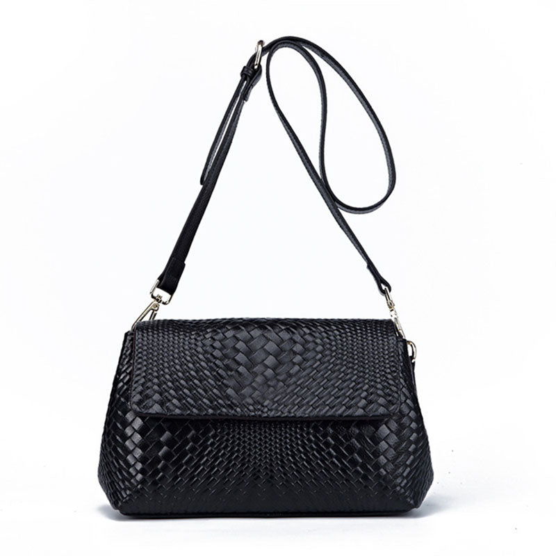 Woven Leather Shoulder Messenger.