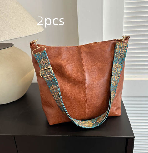 Ethnic Style Large Bucket Bag