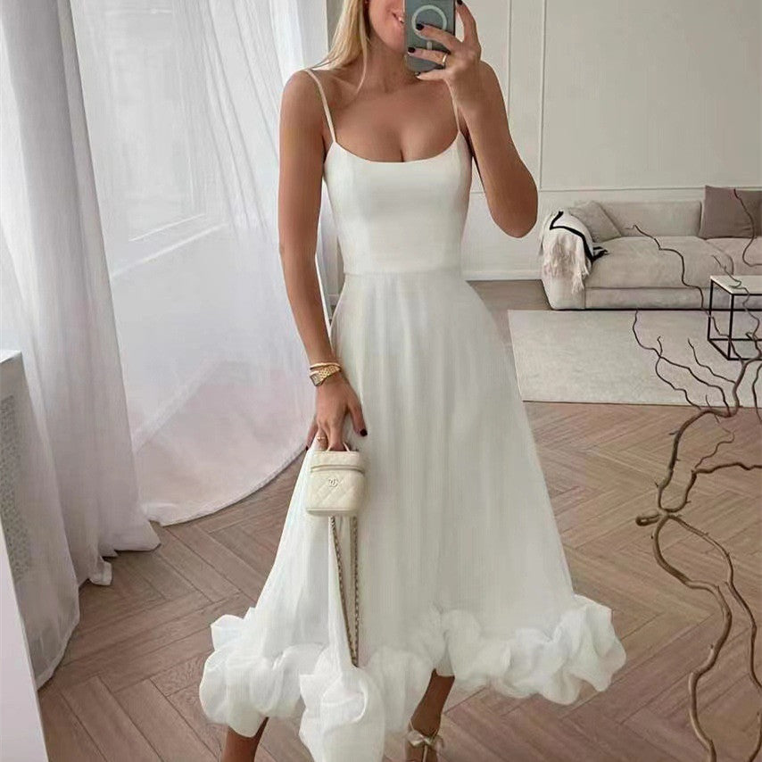 Large Flower Suspender Skirt