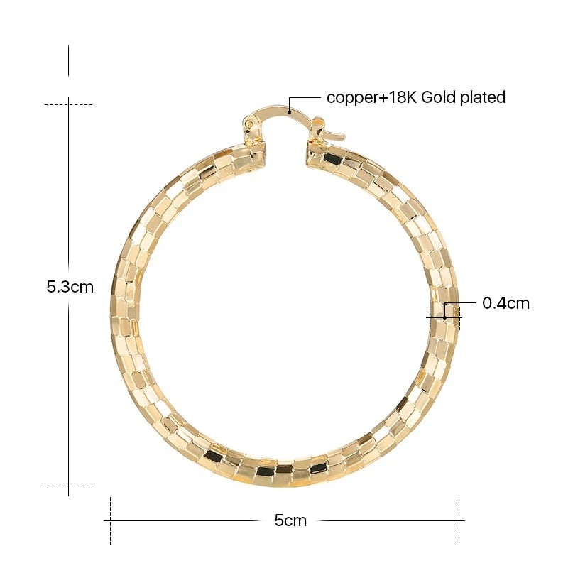 Design Circle Shape Electroplating 18K Gold