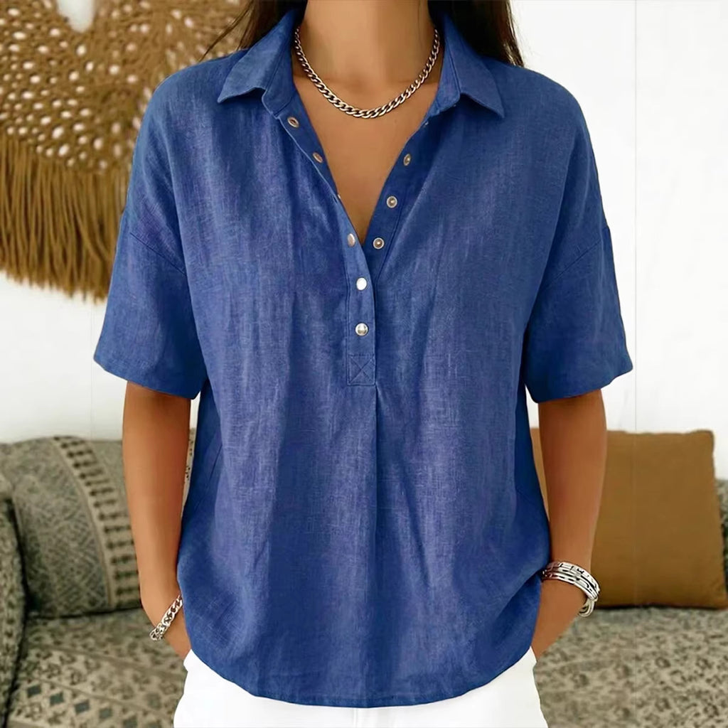 Classic Single-Breasted Lapel Shirt