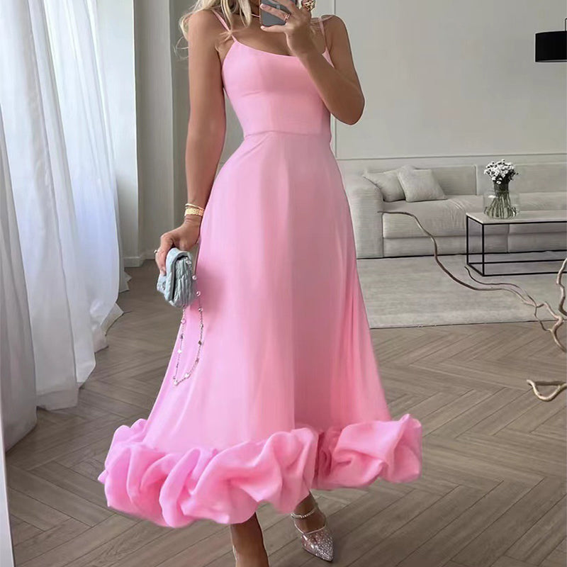 Large Flower Suspender Skirt
