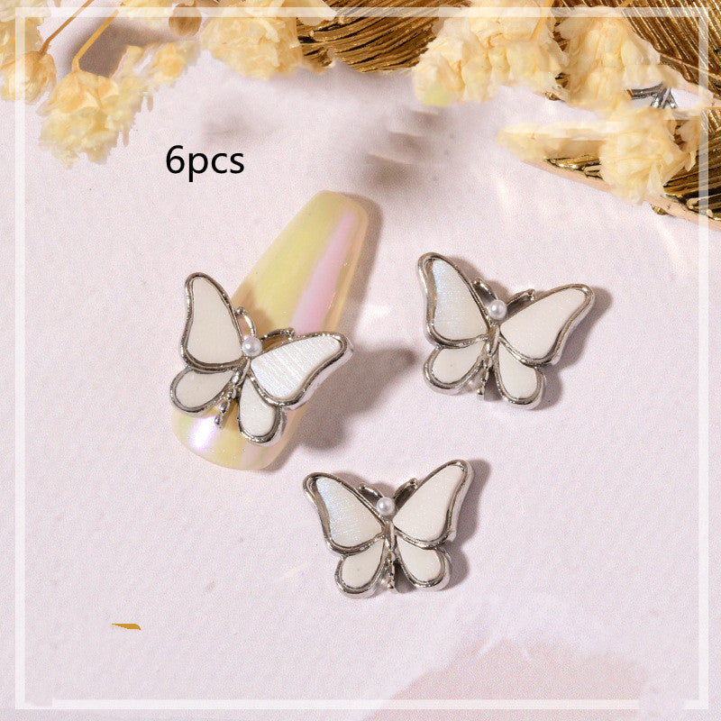 Crystal Butterfly Nail Charm