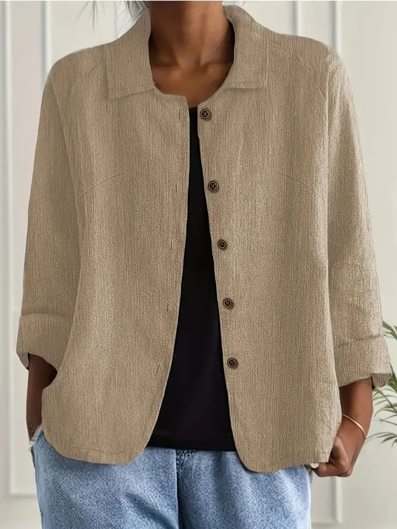 Cotton & Linen Casual Button-Down
