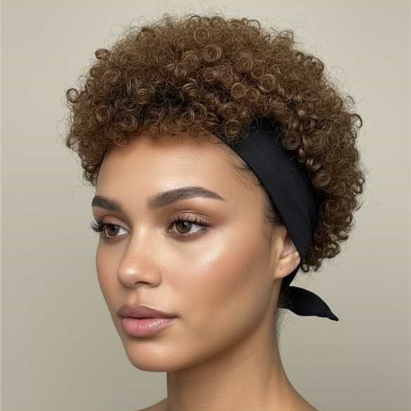 Human Hair, No Glue Required, Ultra-comfortable Ice Silk Texture, Highly Elastic.