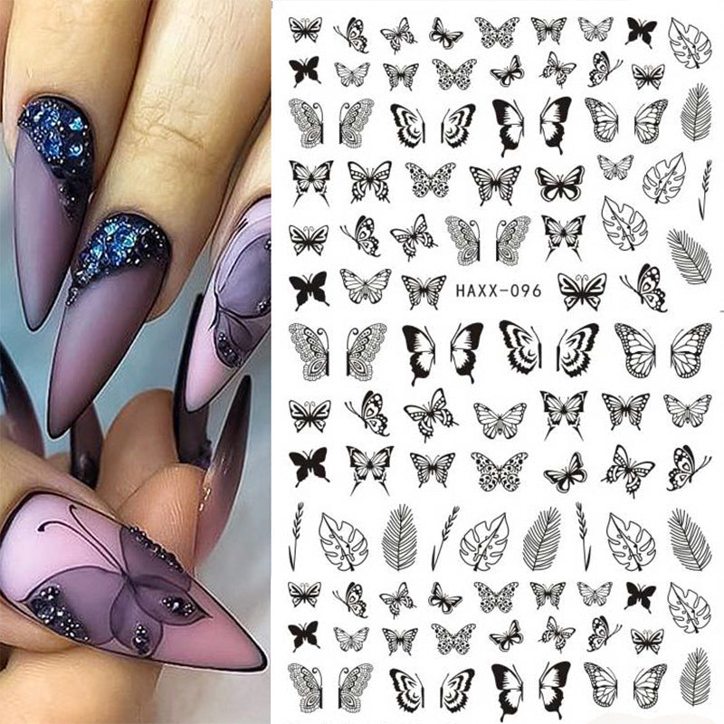 Black Butterfly Nail Stickers