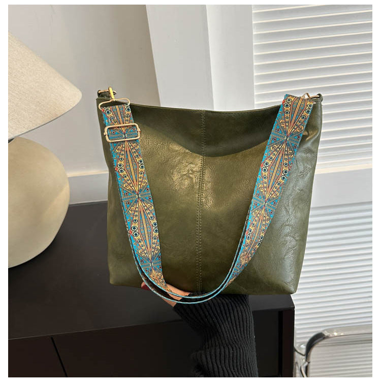 Ethnic Style Large Bucket Bag