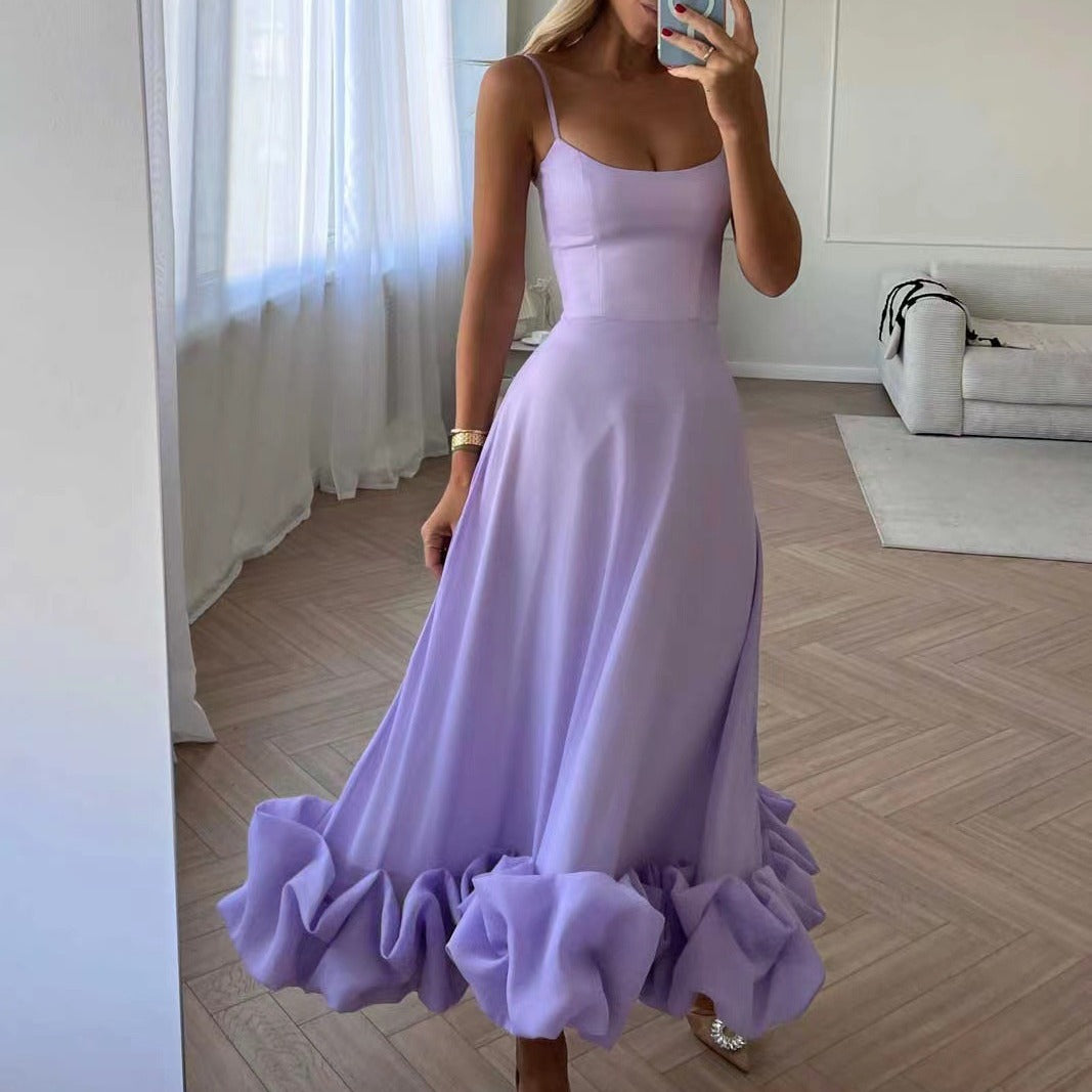 Large Flower Suspender Skirt