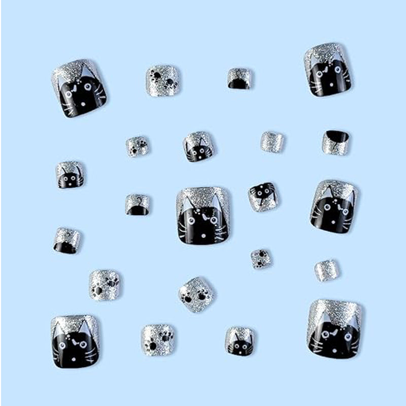 24PCS Press On Nails Fake ToeNails